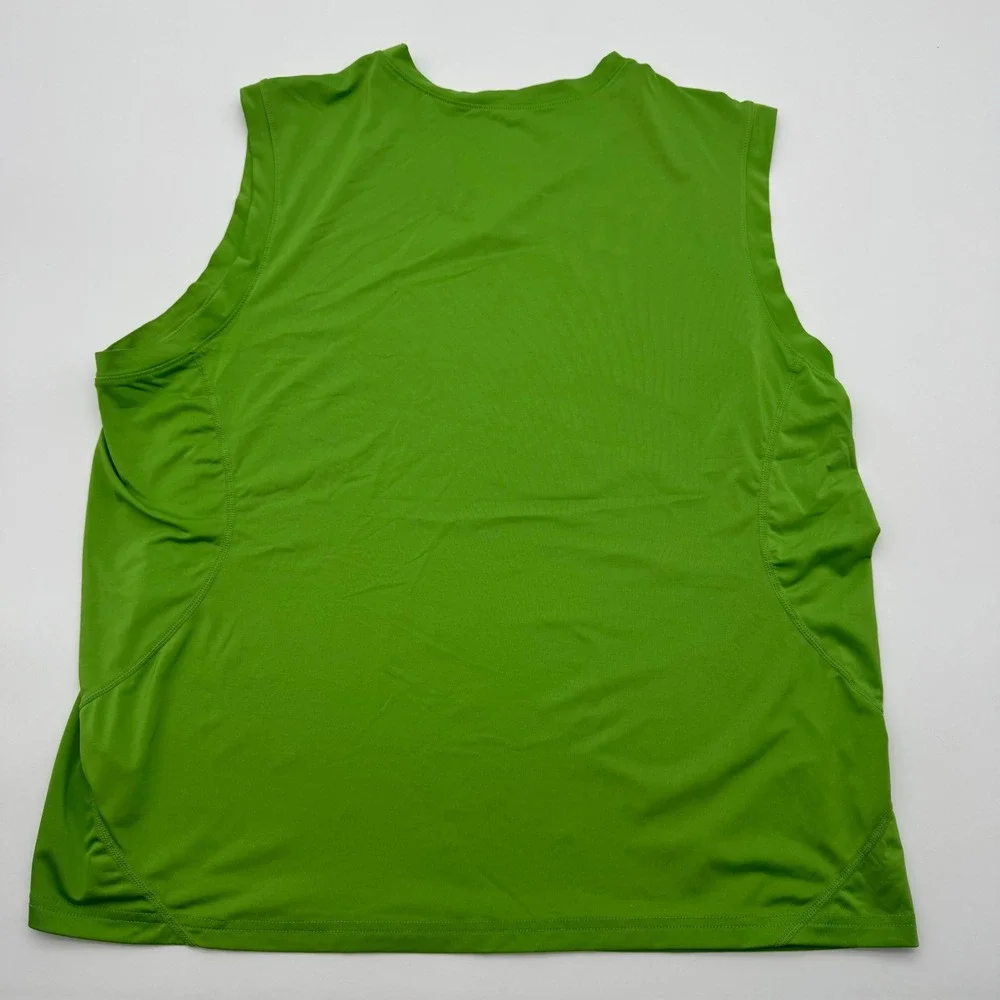 Nike Golf Womens V-Neck Sleeveless Performance Tank Top Lime Green XL